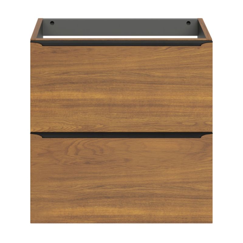 Szafka pod umywalkę Goodhome Imandra Slim wisząca 60 cm orzech