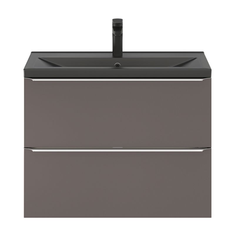 Szafka pod umywalkę GoodHome Imandra Slim wisząca 80 cm antracyt