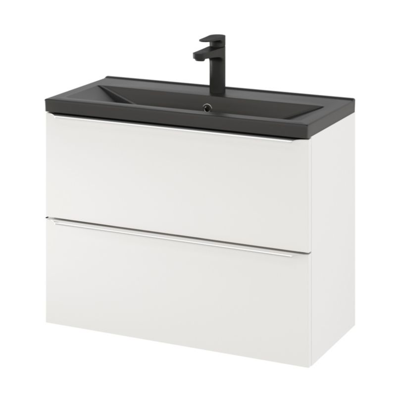 Szafka pod umywalkę GoodHome Imandra Slim wisząca 80 cm biała