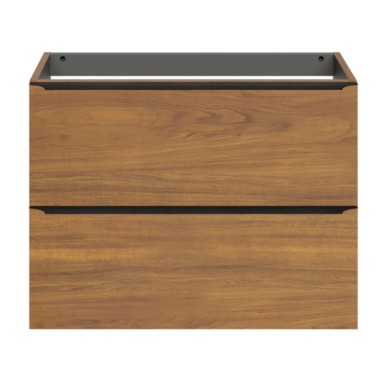 Szafka pod umywalkę Goodhome Imandra Slim wisząca 80 cm orzech