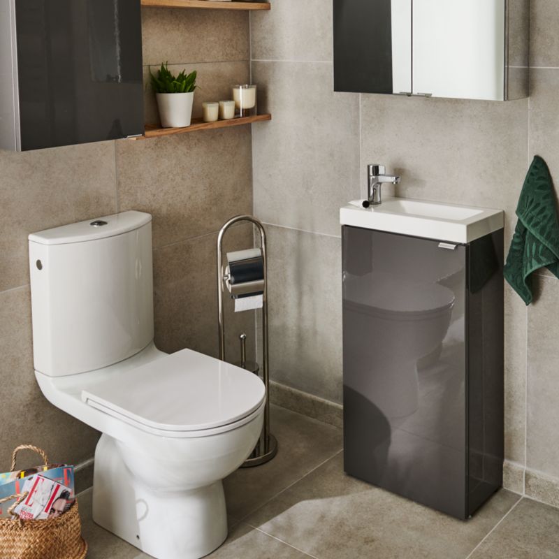 Szafka pod umywalkę GoodHome Imandra stojąca 44 cm antracyt