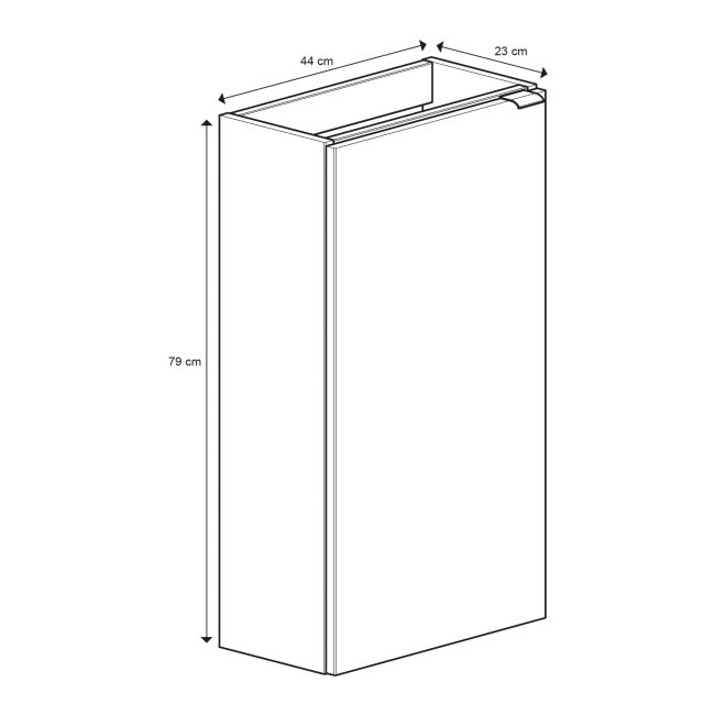 Szafka pod umywalkę GoodHome Imandra stojąca 44 cm antracyt
