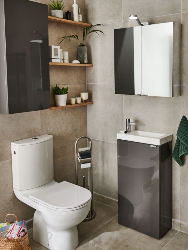 Szafka pod umywalkę GoodHome Imandra stojąca 44 cm antracyt