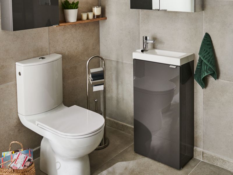 Szafka pod umywalkę GoodHome Imandra stojąca 44 cm antracyt
