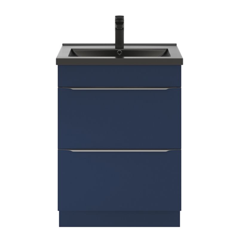 Szafka pod umywalkę GoodHome Imandra stojąca 60 cm granatowy mat