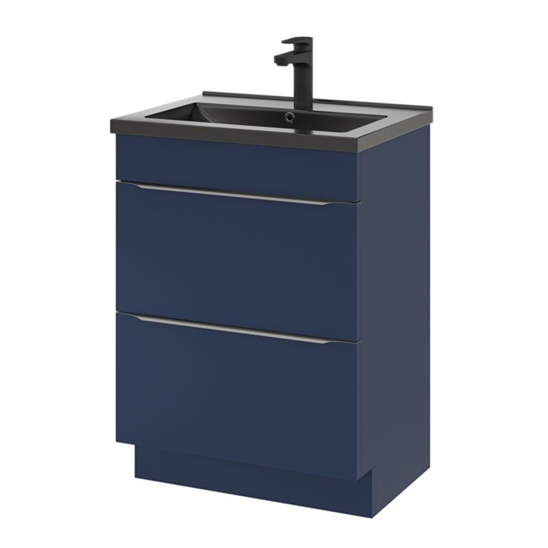 Szafka pod umywalkę GoodHome Imandra stojąca 60 cm granatowy mat