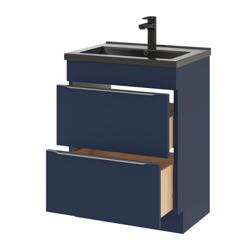 Szafka pod umywalkę GoodHome Imandra stojąca 60 cm granatowy mat
