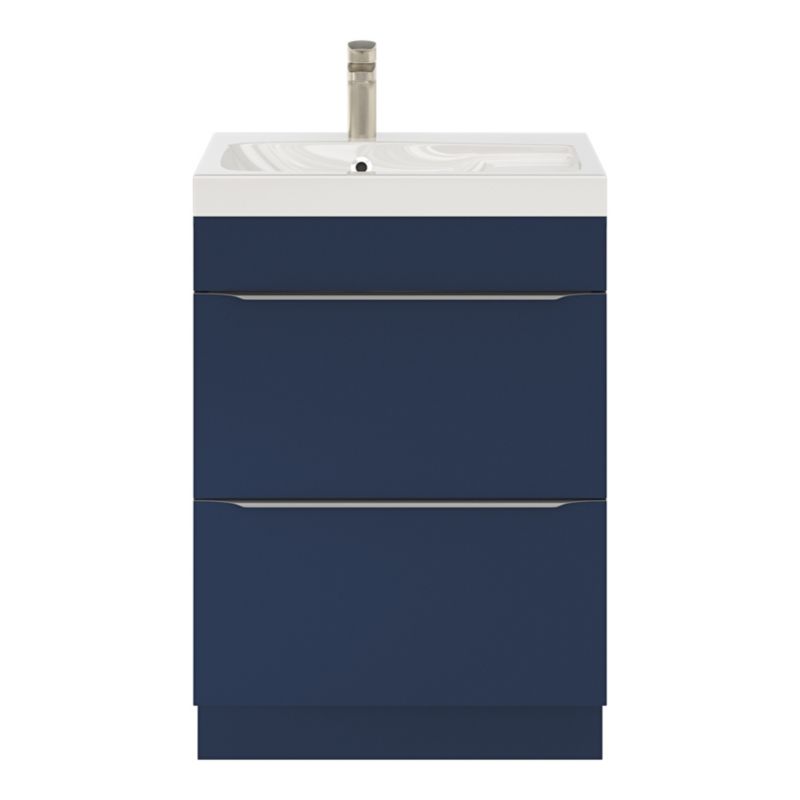 Szafka pod umywalkę GoodHome Imandra stojąca 60 cm granatowy mat