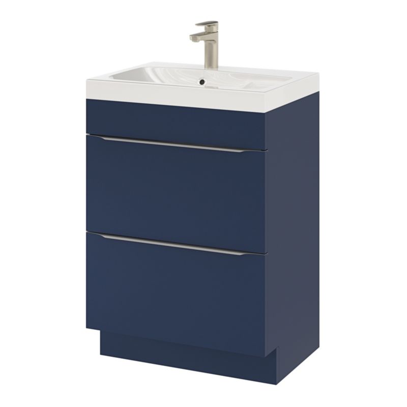 Szafka pod umywalkę GoodHome Imandra stojąca 60 cm granatowy mat