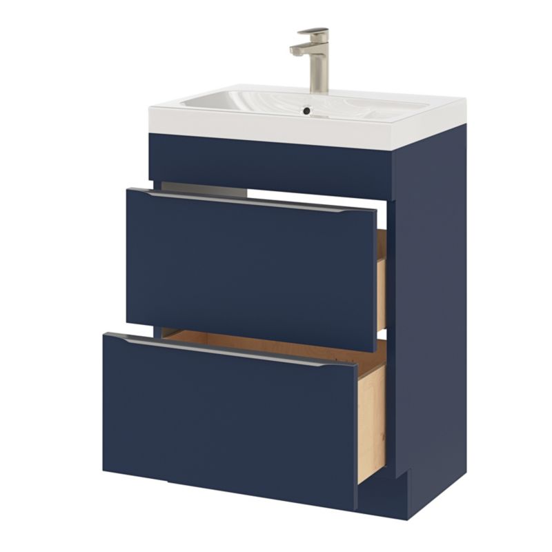 Szafka pod umywalkę GoodHome Imandra stojąca 60 cm granatowy mat