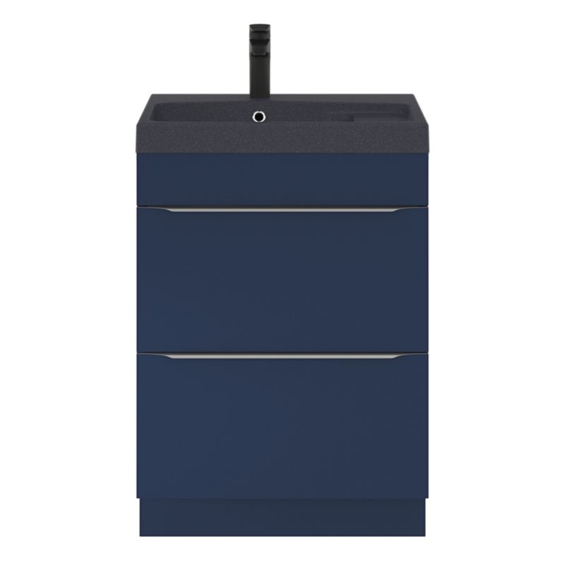 Szafka pod umywalkę GoodHome Imandra stojąca 60 cm granatowy mat
