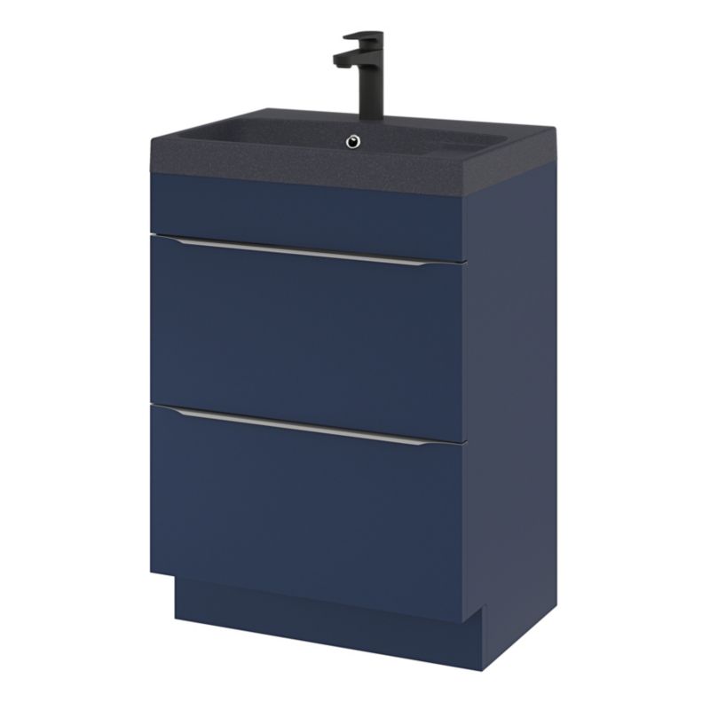 Szafka pod umywalkę GoodHome Imandra stojąca 60 cm granatowy mat