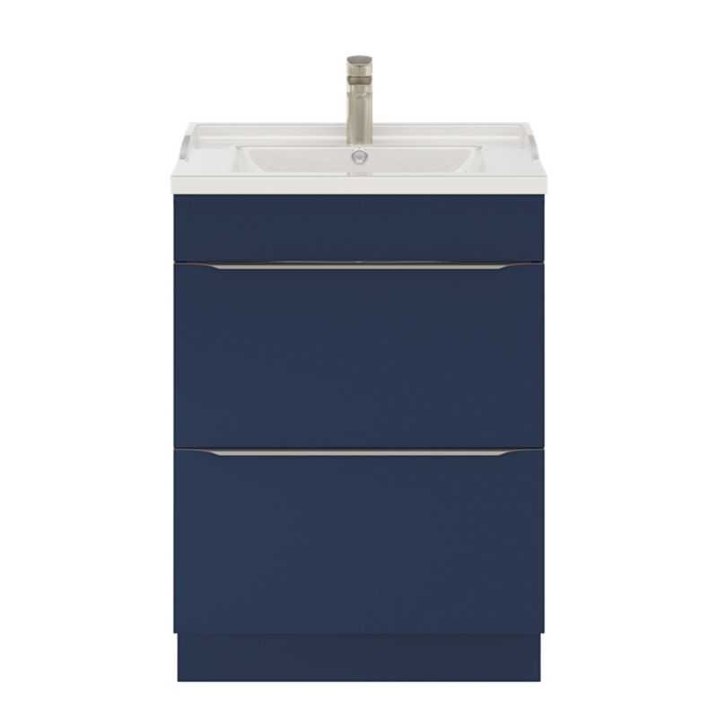 Szafka pod umywalkę GoodHome Imandra stojąca 60 cm granatowy mat