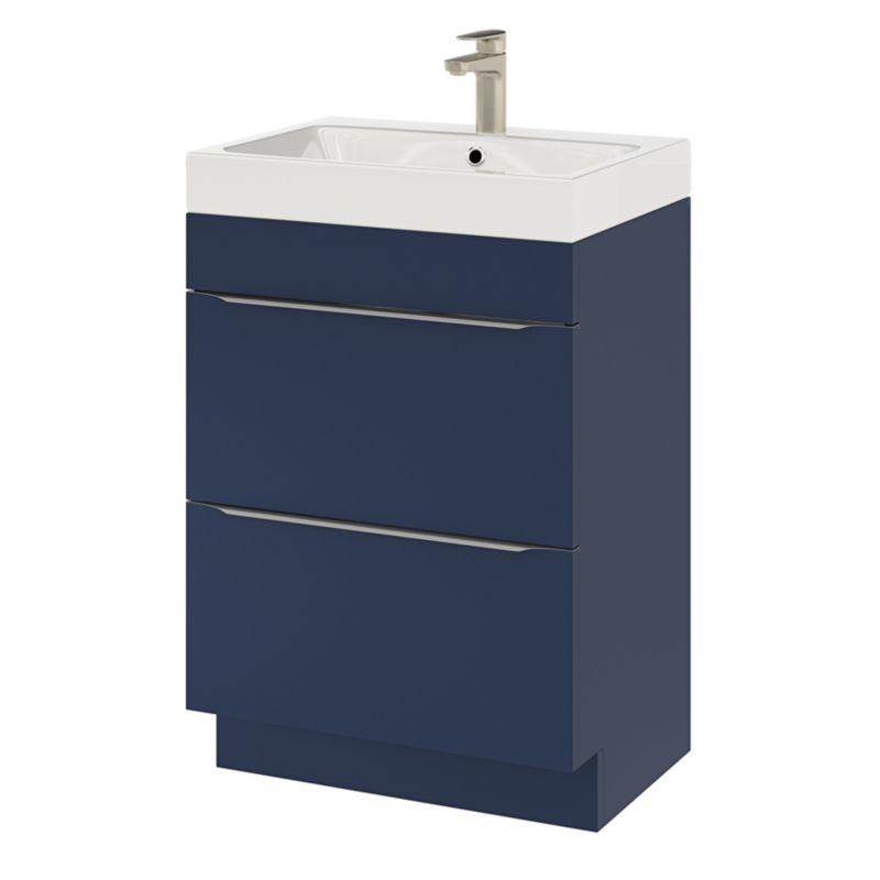 Szafka pod umywalkę GoodHome Imandra stojąca 60 cm granatowy mat