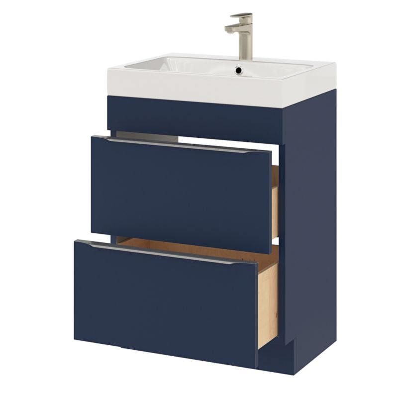 Szafka pod umywalkę GoodHome Imandra stojąca 60 cm granatowy mat