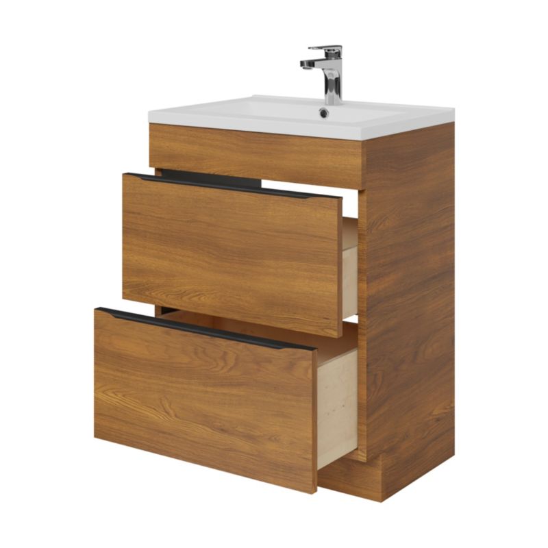 Szafka pod umywalkę Goodhome Imandra stojąca 60 cm orzech