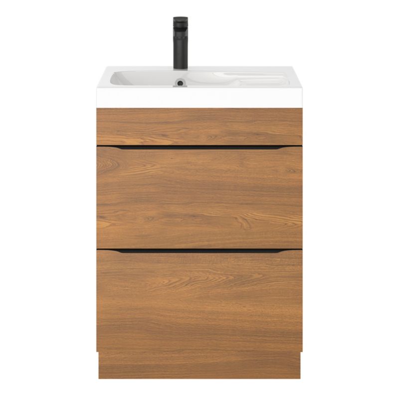 Szafka pod umywalkę Goodhome Imandra stojąca 60 cm orzech