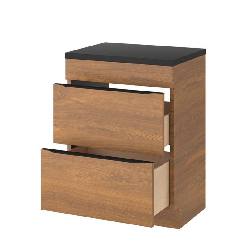 Szafka pod umywalkę Goodhome Imandra stojąca 60 cm orzech