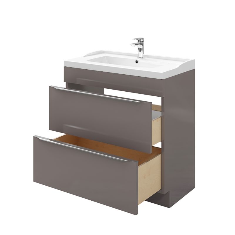 Szafka pod umywalkę GoodHome Imandra stojąca 80 cm antracyt