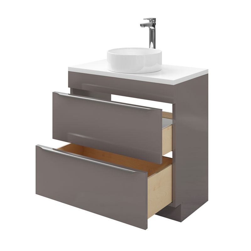 Szafka pod umywalkę GoodHome Imandra stojąca 80 cm antracyt
