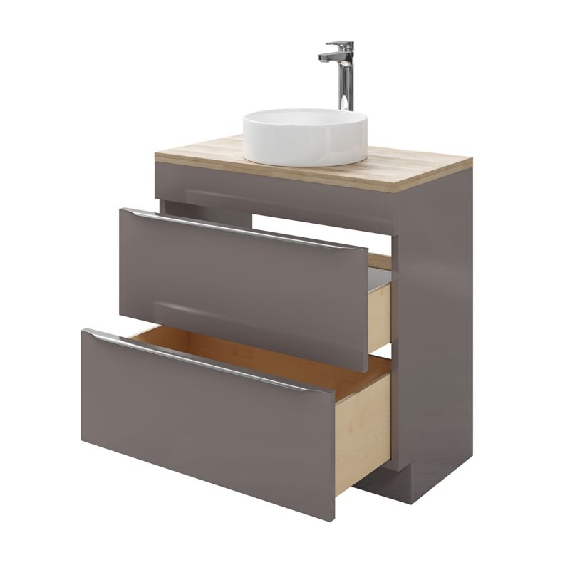 Szafka pod umywalkę GoodHome Imandra stojąca 80 cm antracyt