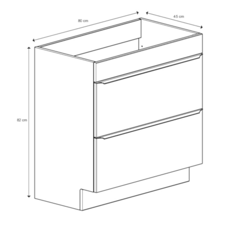 Szafka pod umywalkę GoodHome Imandra stojąca 80 cm dąb