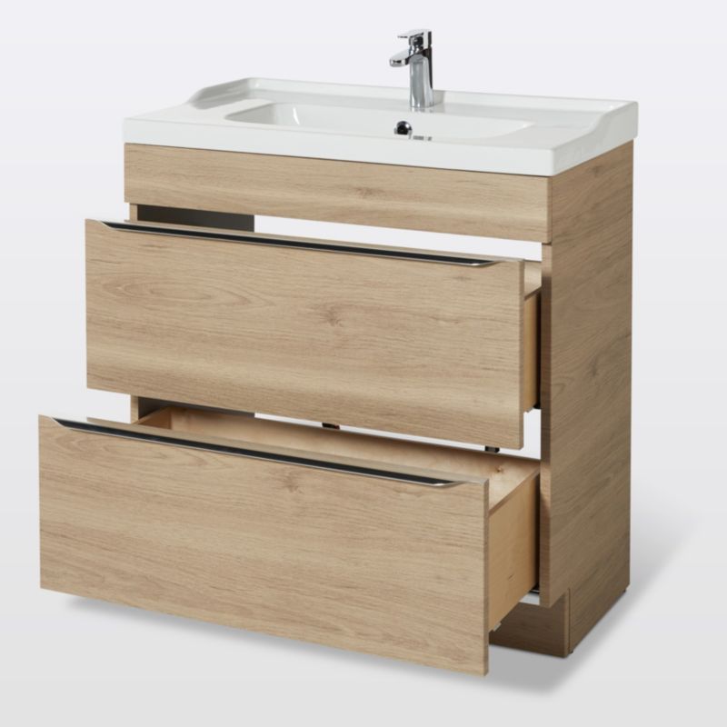 Szafka pod umywalkę GoodHome Imandra stojąca 80 cm dąb