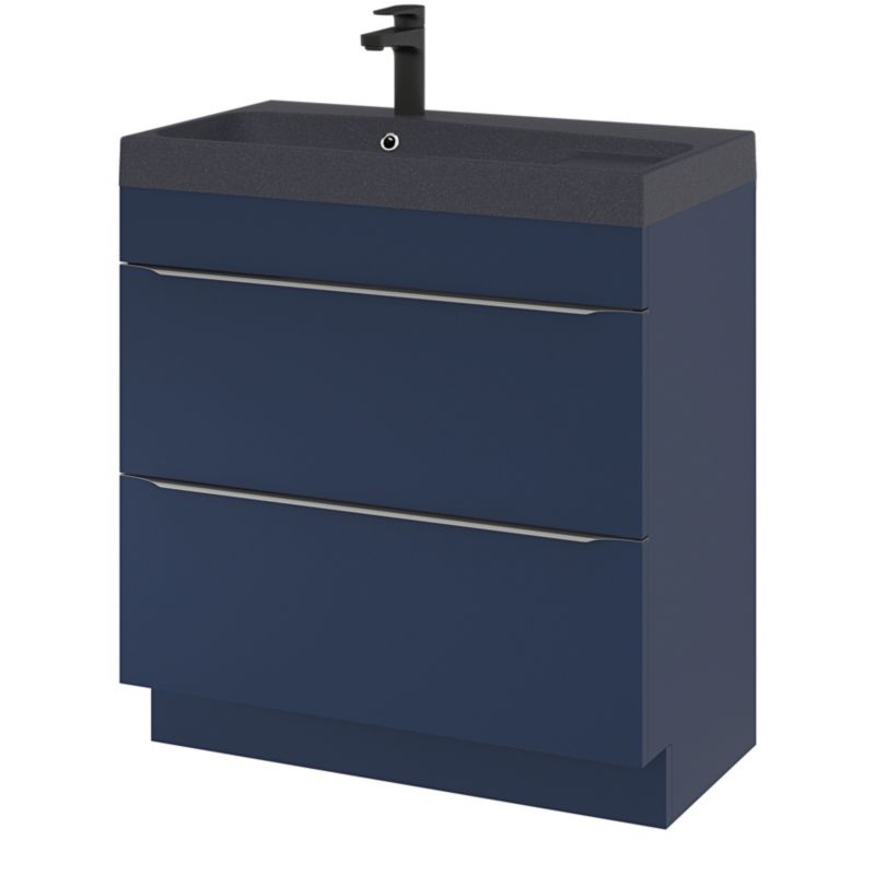 Szafka pod umywalkę GoodHome Imandra stojąca 80 cm granatowy mat