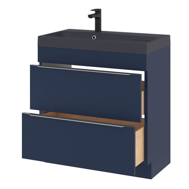 Szafka pod umywalkę GoodHome Imandra stojąca 80 cm granatowy mat
