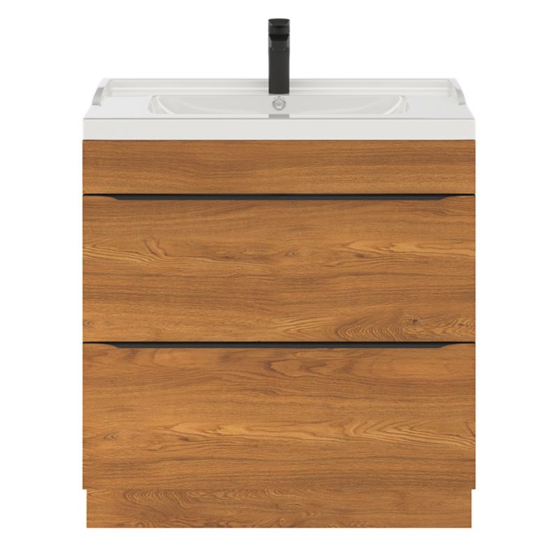 Szafka pod umywalkę Goodhome Imandra stojąca 80 cm orzech