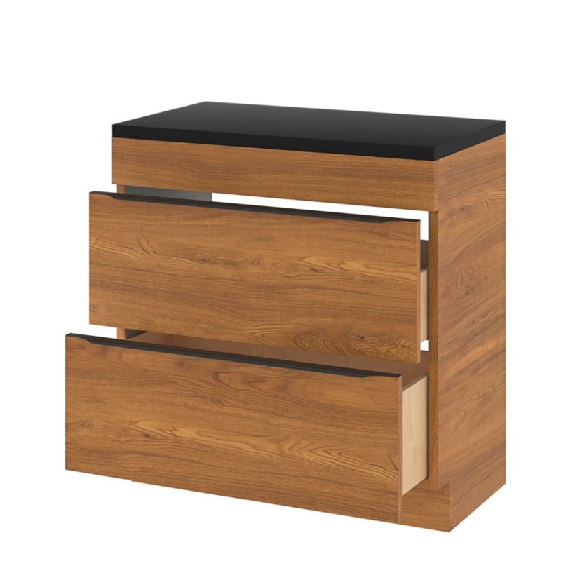 Szafka pod umywalkę Goodhome Imandra stojąca 80 cm orzech