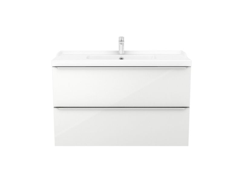 Szafka pod umywalkę GoodHome Imandra wisząca 100 cm biała