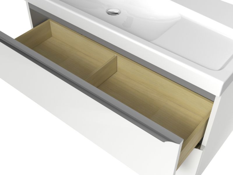 Szafka pod umywalkę GoodHome Imandra wisząca 100 cm biała