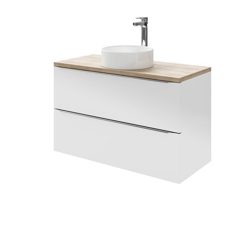 Szafka pod umywalkę GoodHome Imandra wisząca 100 cm biała