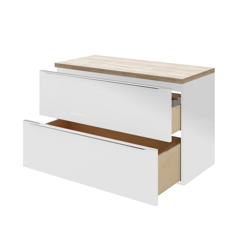Szafka pod umywalkę GoodHome Imandra wisząca 100 cm biała