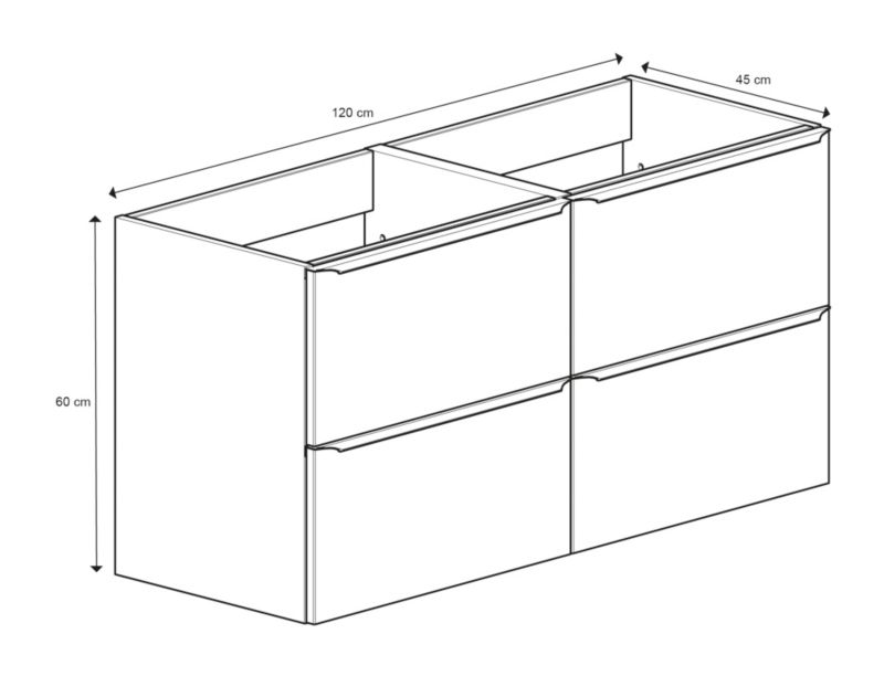 Szafka pod umywalkę GoodHome Imandra wisząca 120 cm biała