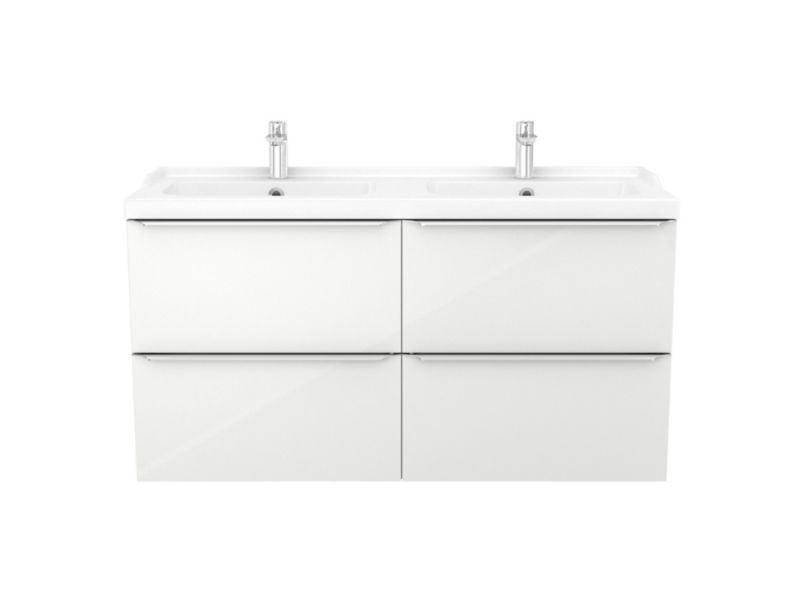 Szafka pod umywalkę GoodHome Imandra wisząca 120 cm biała