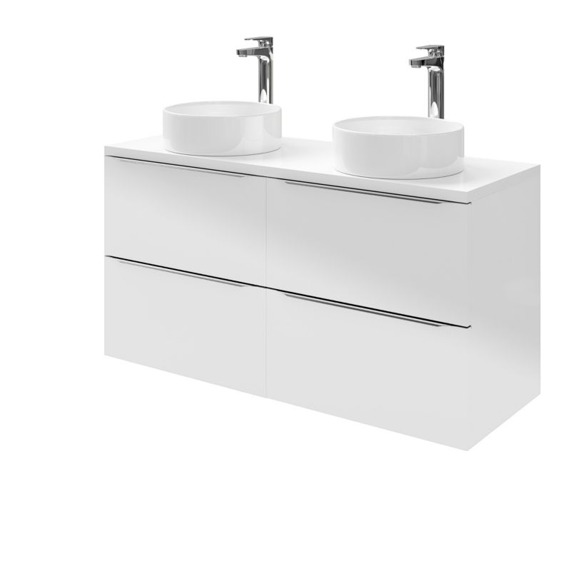 Szafka pod umywalkę GoodHome Imandra wisząca 120 cm biała