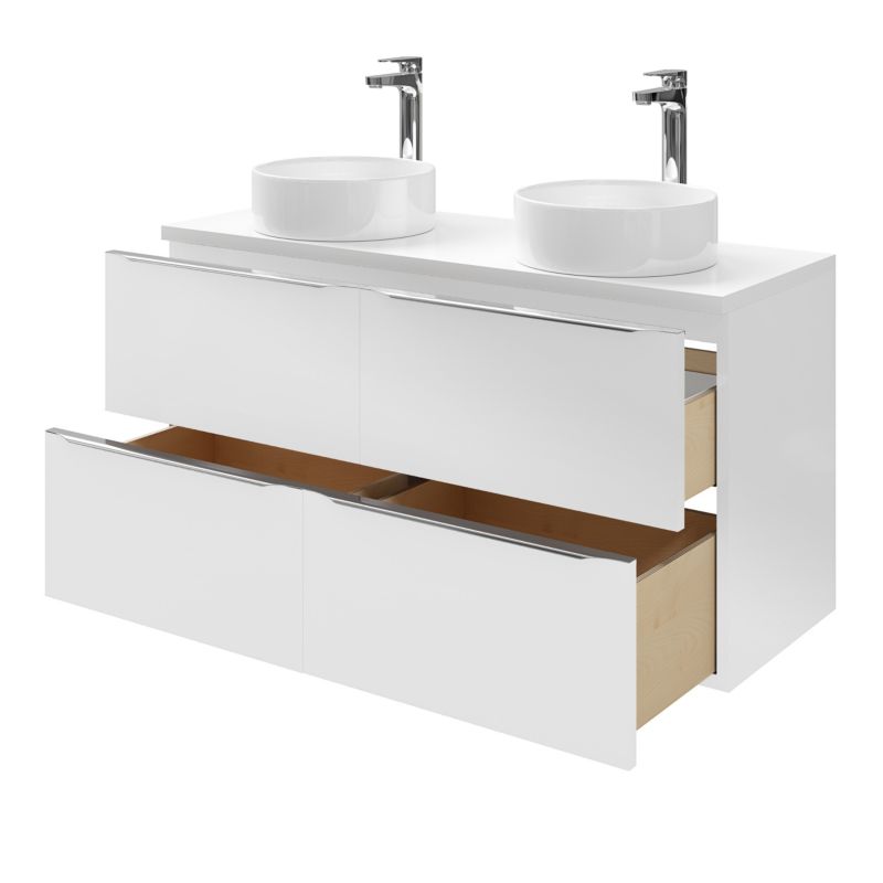 Szafka pod umywalkę GoodHome Imandra wisząca 120 cm biała