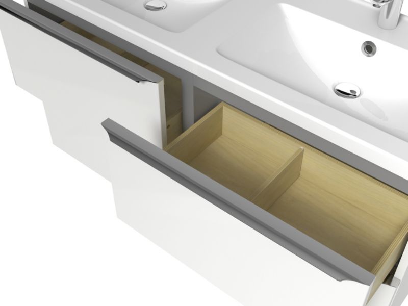 Szafka pod umywalkę GoodHome Imandra wisząca 120 cm biała