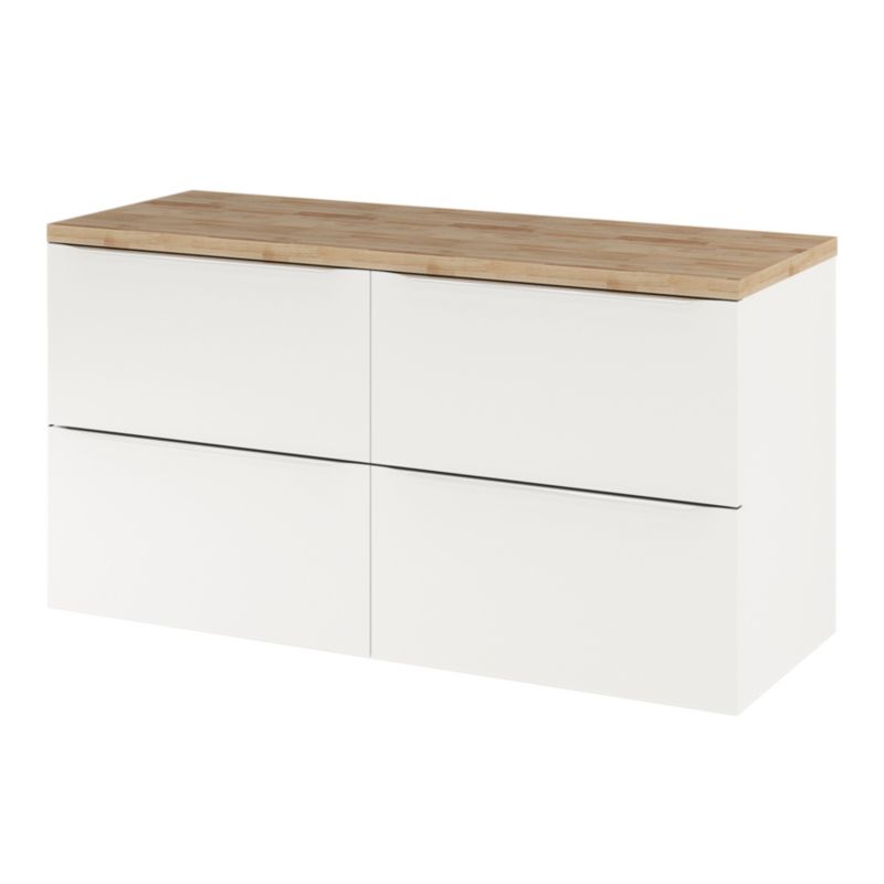 Szafka pod umywalkę GoodHome Imandra wisząca 120 cm biała