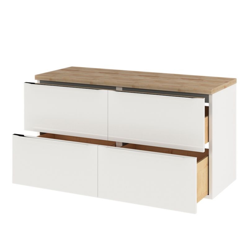 Szafka pod umywalkę GoodHome Imandra wisząca 120 cm biała