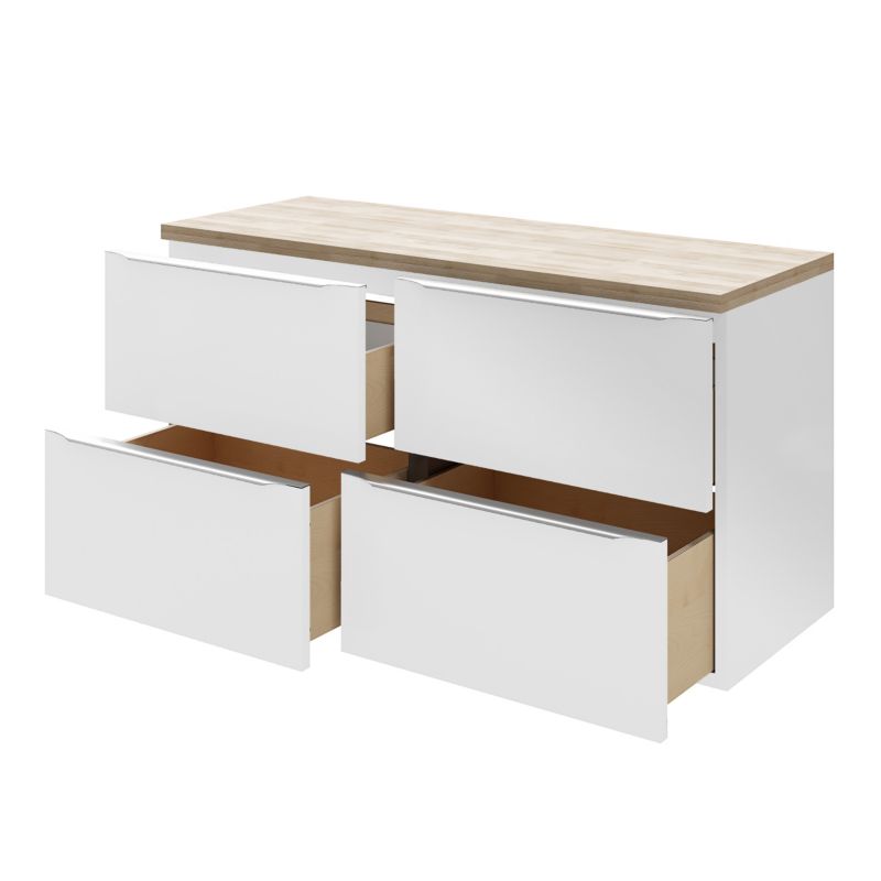 Szafka pod umywalkę GoodHome Imandra wisząca 120 cm biała