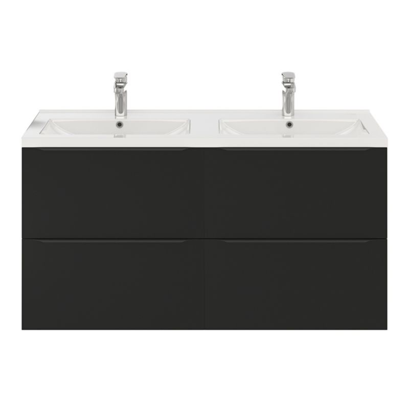 Szafka pod umywalkę GoodHome Imandra wisząca 120 cm czarny mat