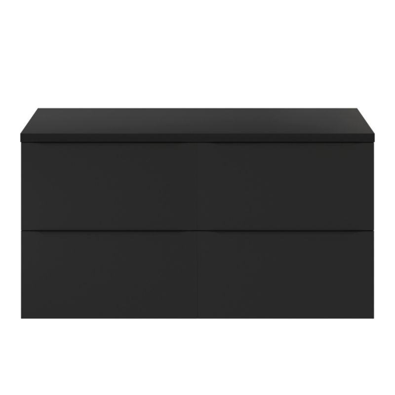 Szafka pod umywalkę GoodHome Imandra wisząca 120 cm czarny mat
