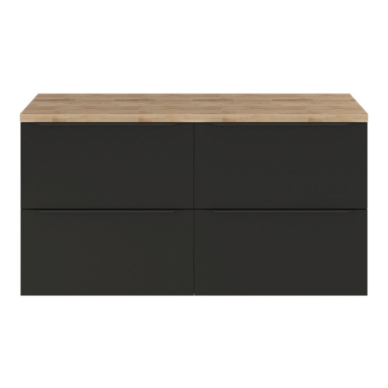 Szafka pod umywalkę GoodHome Imandra wisząca 120 cm czarny mat