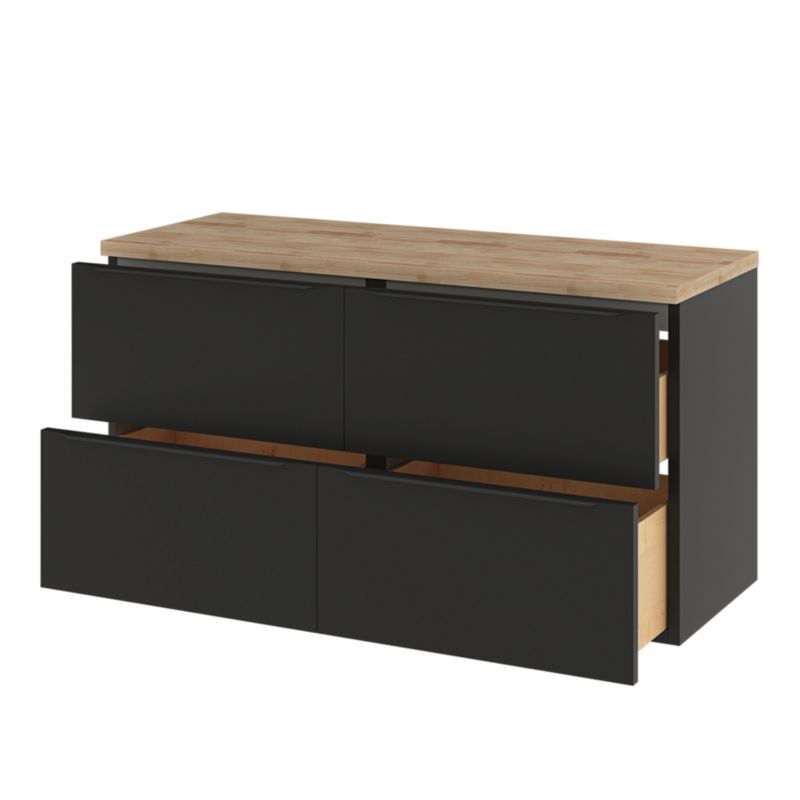 Szafka pod umywalkę GoodHome Imandra wisząca 120 cm czarny mat