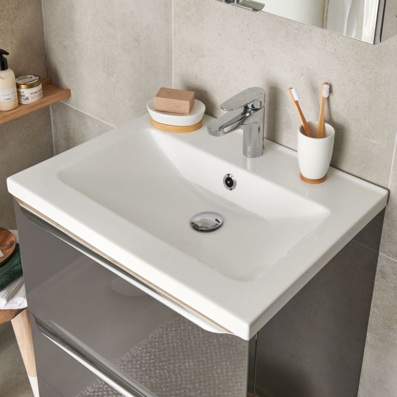 Szafka pod umywalkę GoodHome Imandra wisząca 60 cm antracyt