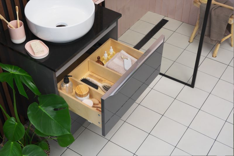 Szafka pod umywalkę GoodHome Imandra wisząca 60 cm antracyt