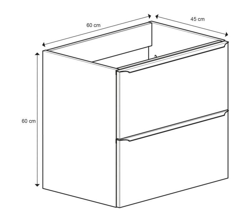Szafka pod umywalkę GoodHome Imandra wisząca 60 cm antracyt